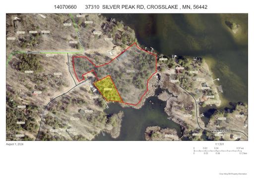 Both Parcels with property lines note the water frontage