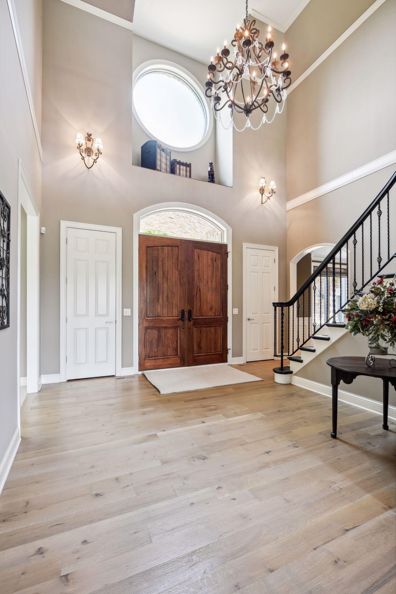 Light pours in your 2 story entryway