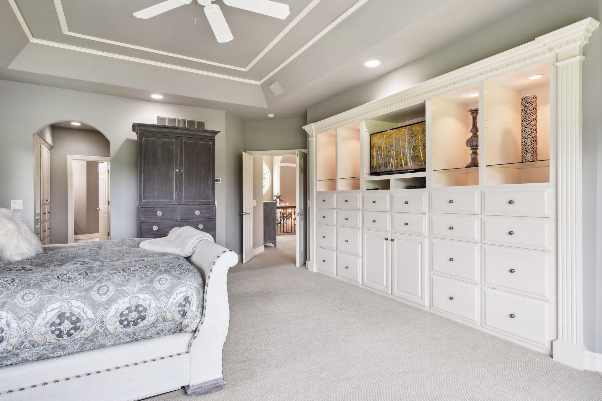 Wonderful built-ins really enhance the room