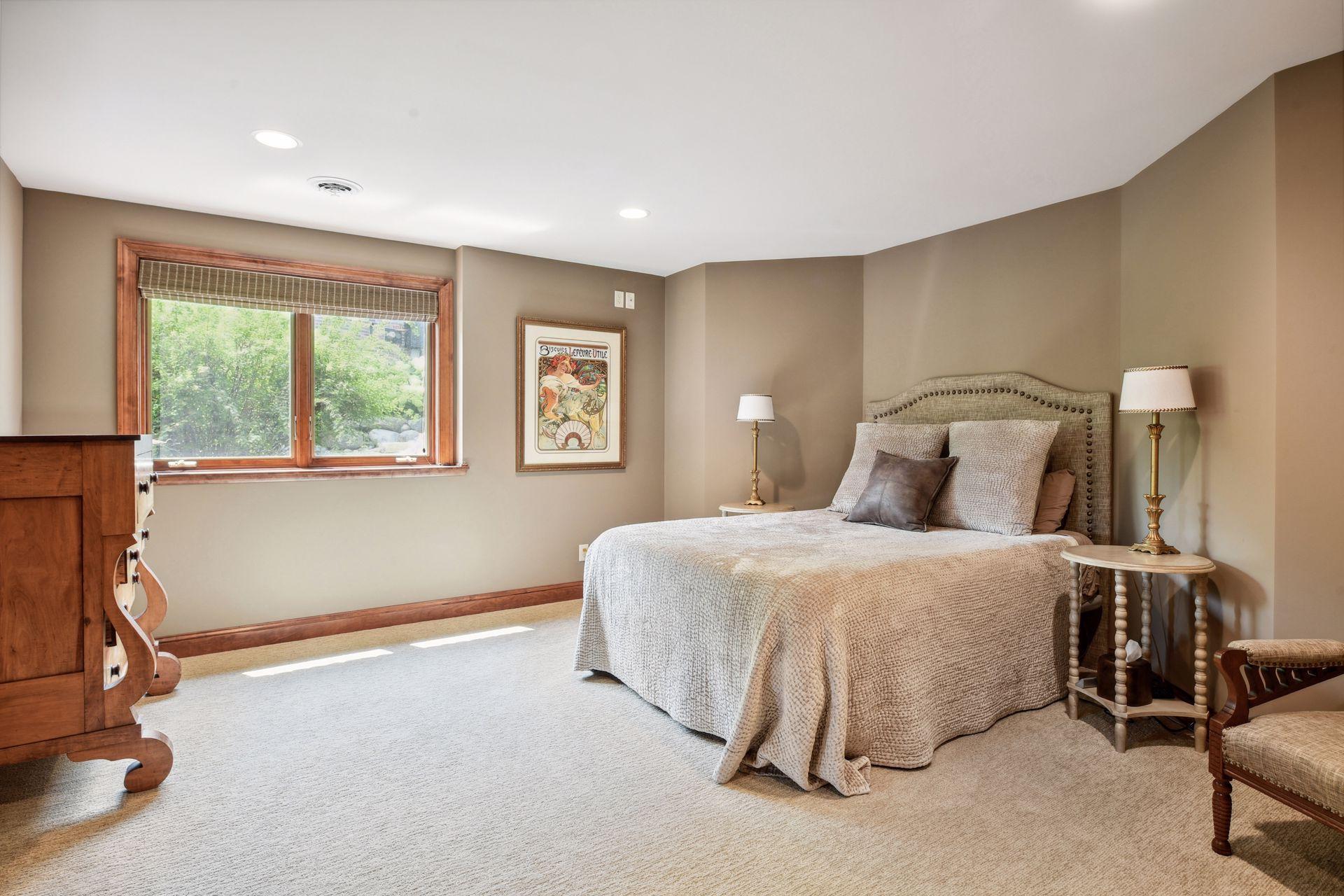 One of 2 additional large bedrooms in the lower level with Jack and Jill bath