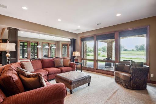 Family and company friendly walkout lower level is loaded with great spaces