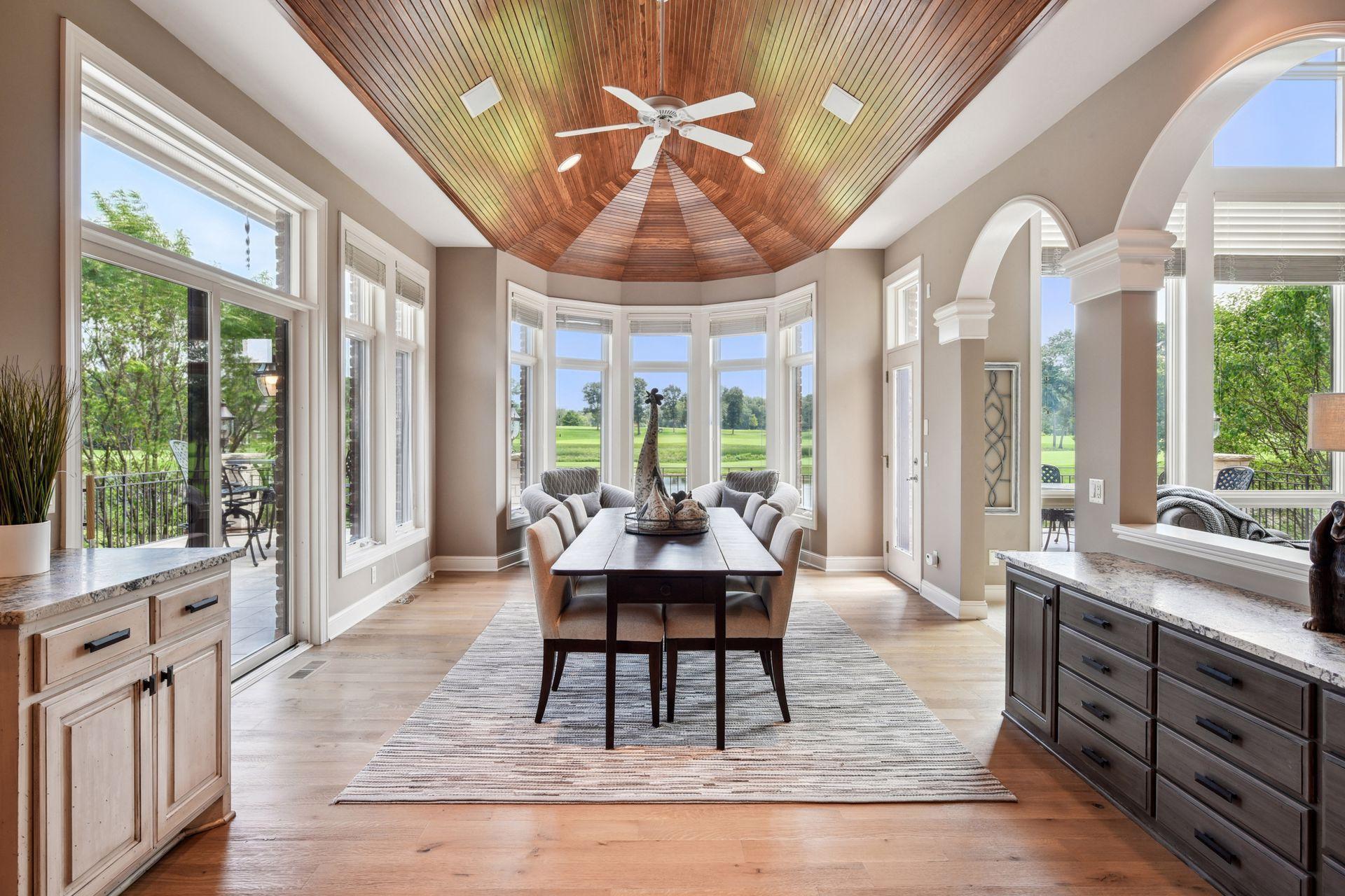 The sunroom can be utilized in many ways, but always a show stopper