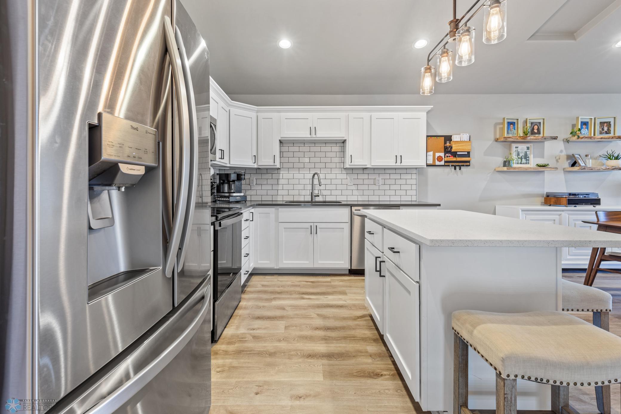 Subway tile backsplash