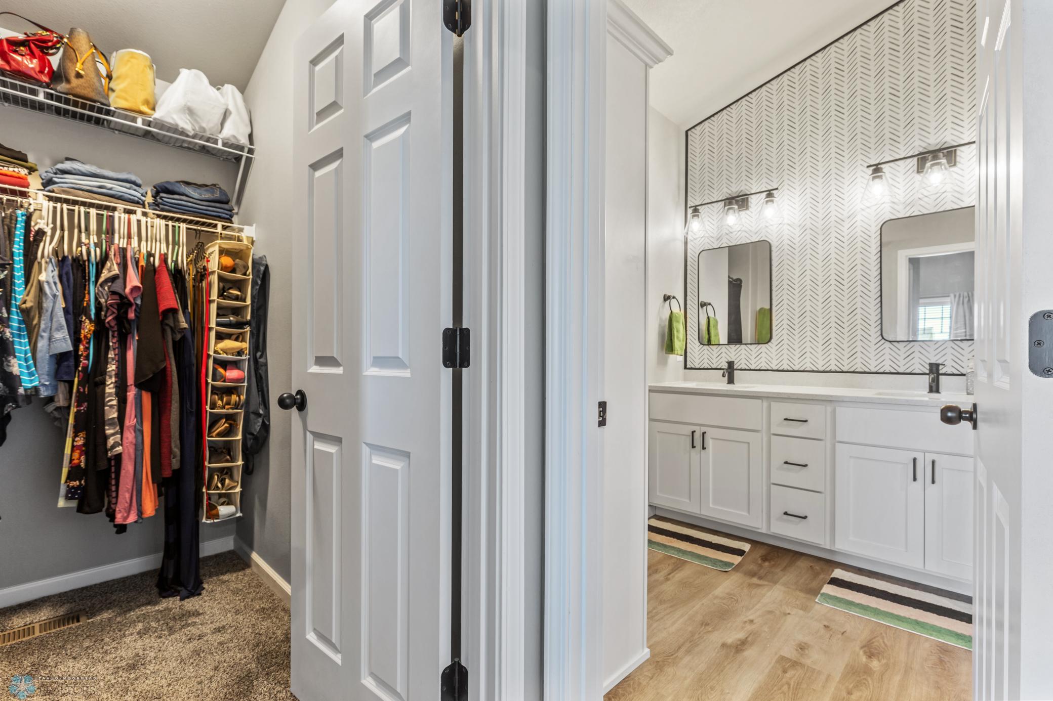 Walk-in closet & Hollywood bath