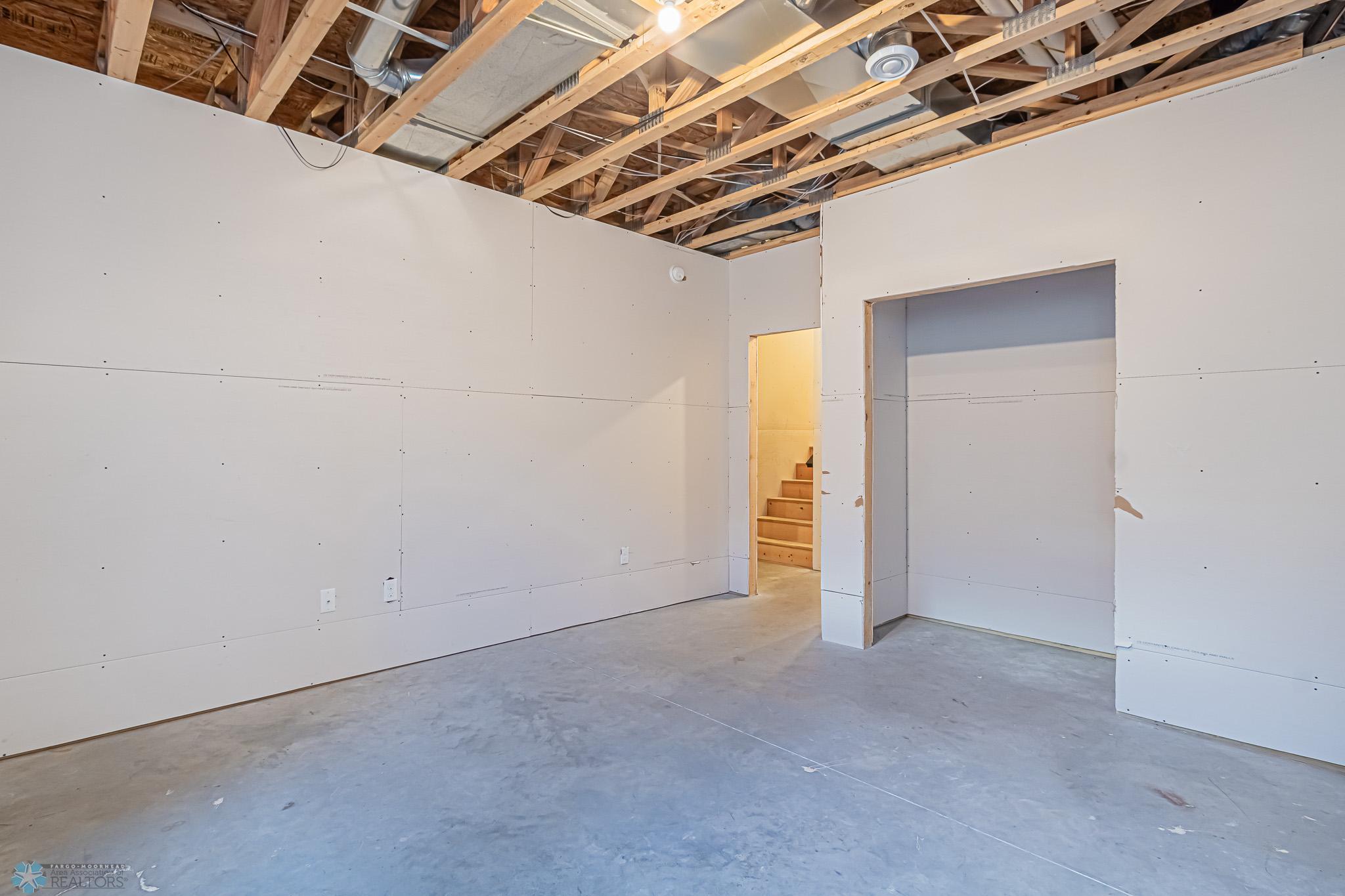 Basement - 5th Bedroom is Sheetrocked!