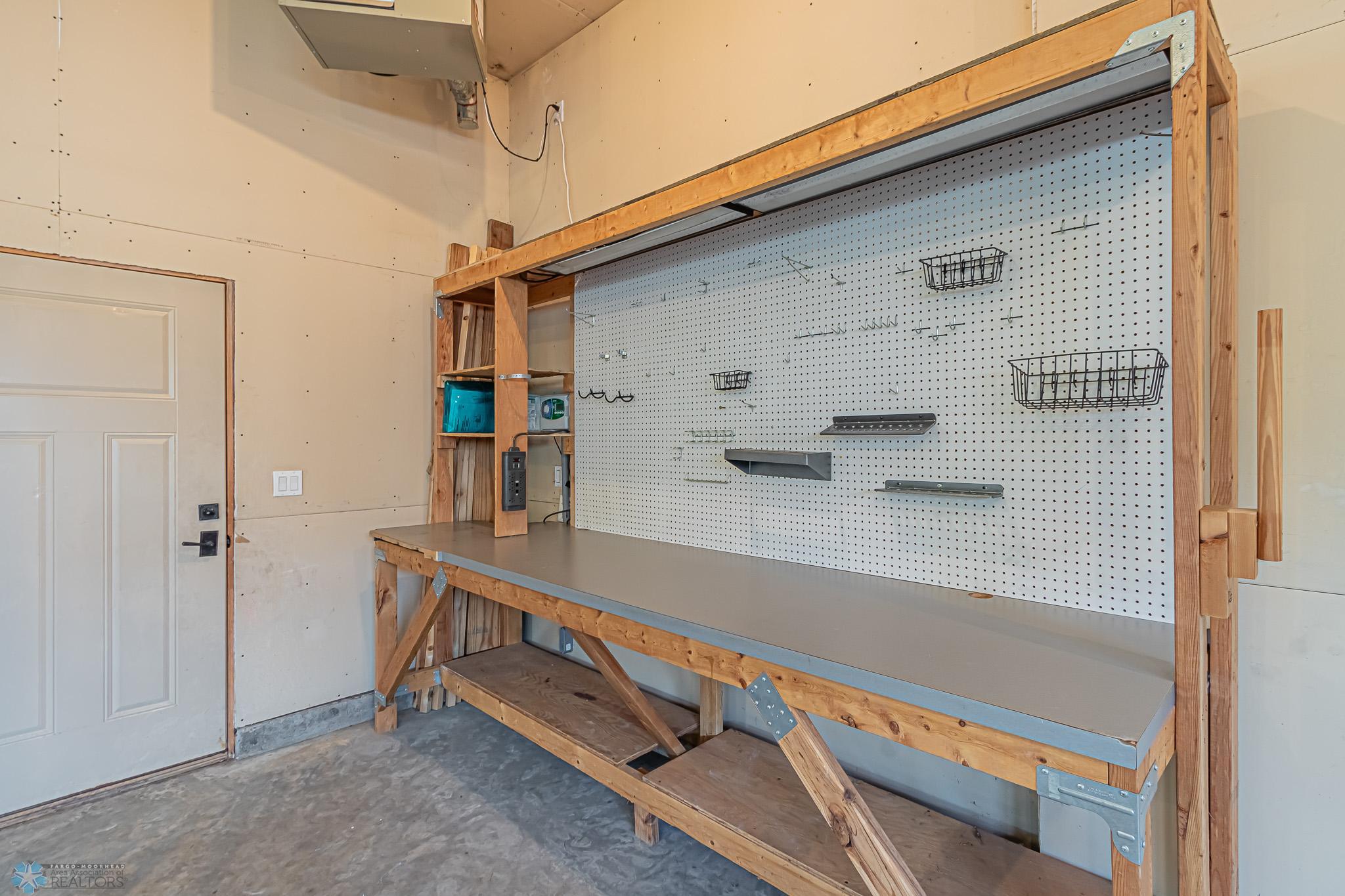 Garage Work Bench included!