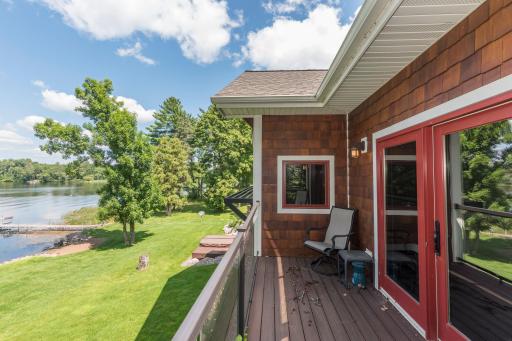 Private Master bedroom deck overlooking the lake