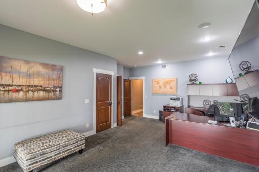 Main level bedroom 2 being used as an office