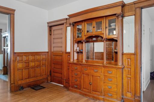 The original formal dining room and buffet.