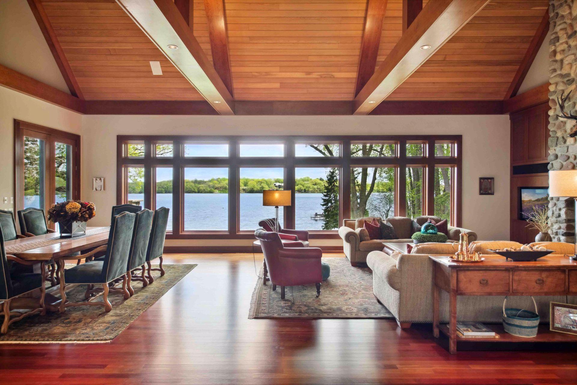 This is the view as you enter the front door. Can you imagine enjoying this view on a daily basis? Only 36 luxury homes are on Bryant Lake in Eden Prairie close to all amenities of shopping, dining, airport and multiple school options.