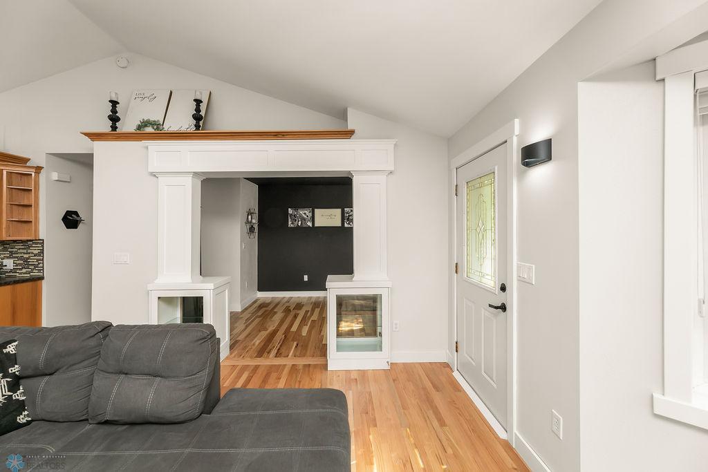 Front Entry and view to Dining Room from Living Room