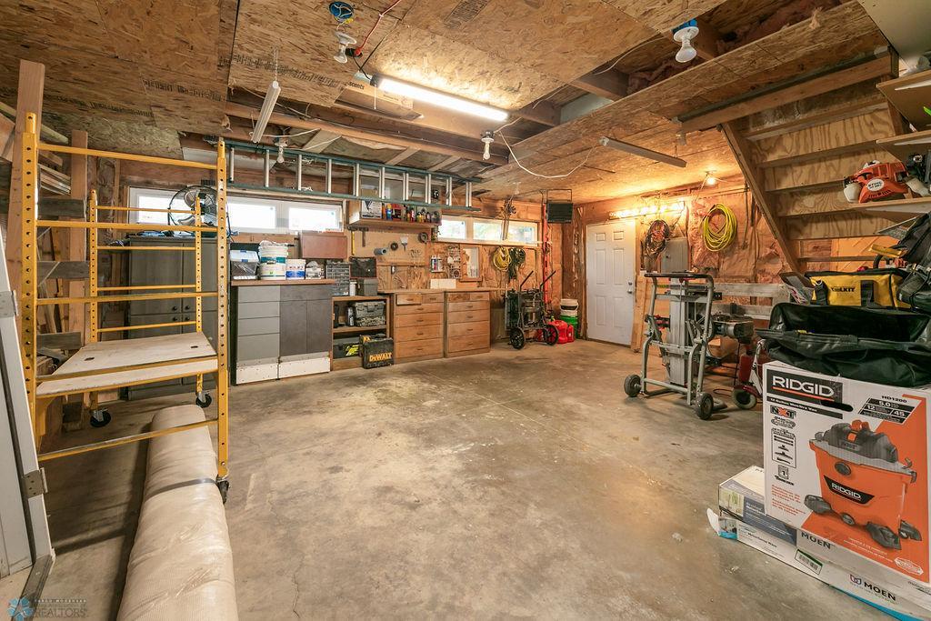 Workshop with electricity. Spot for heater. Walk-up attic.