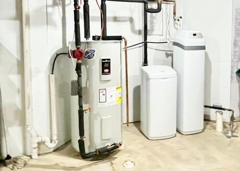Hot water heater and softener