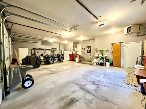 Large heated and insulated garage