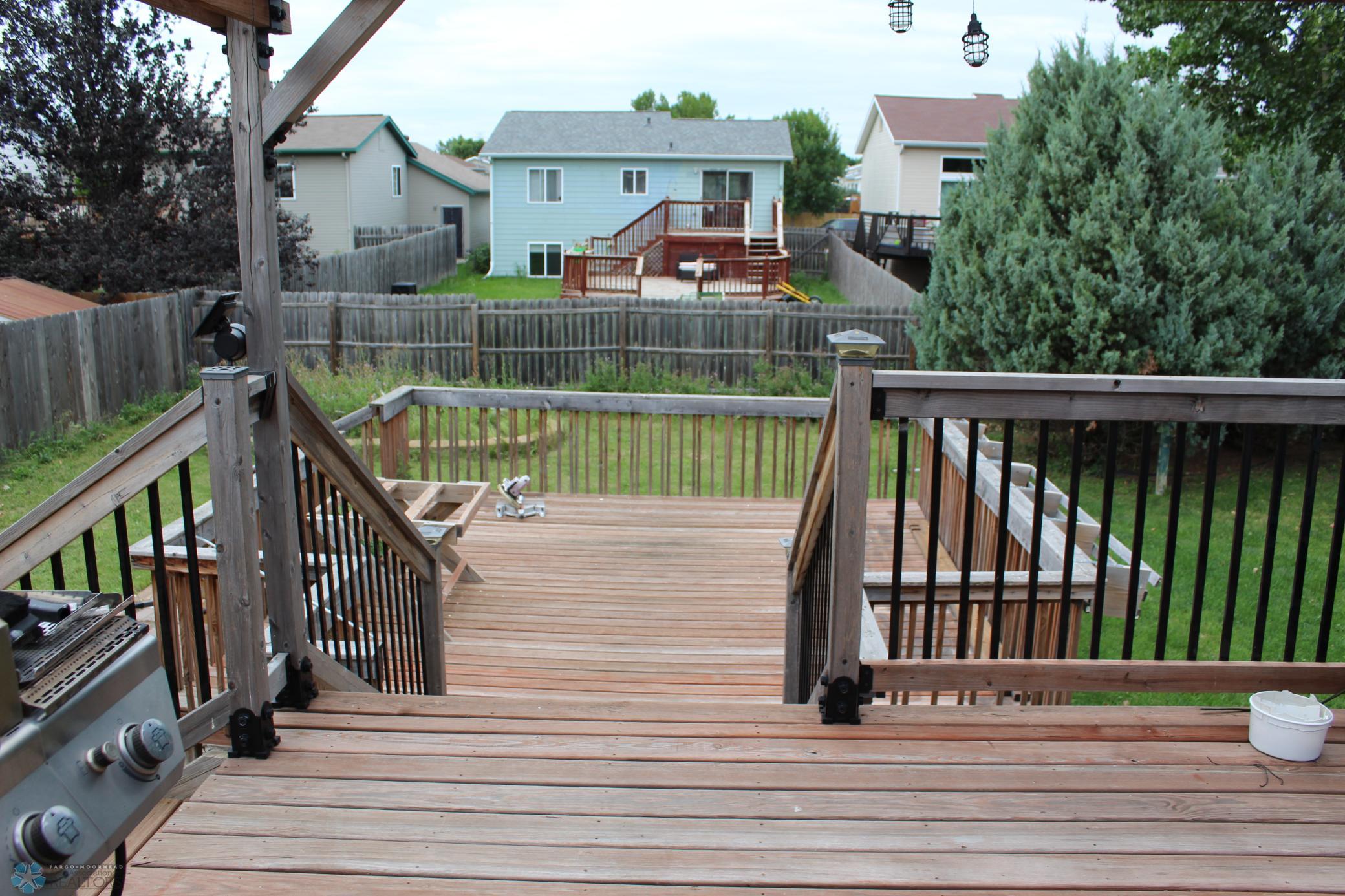 Deck from patio doors