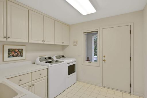 Main floor laundry room is just off the garage