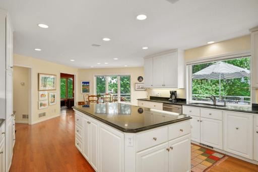 Eden kitchen flows onto the deck and the family room