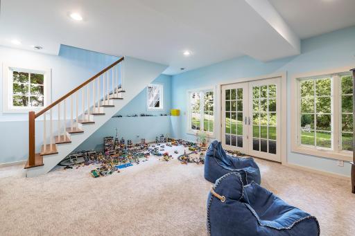 The walk out lower level offers a great family room or flex space