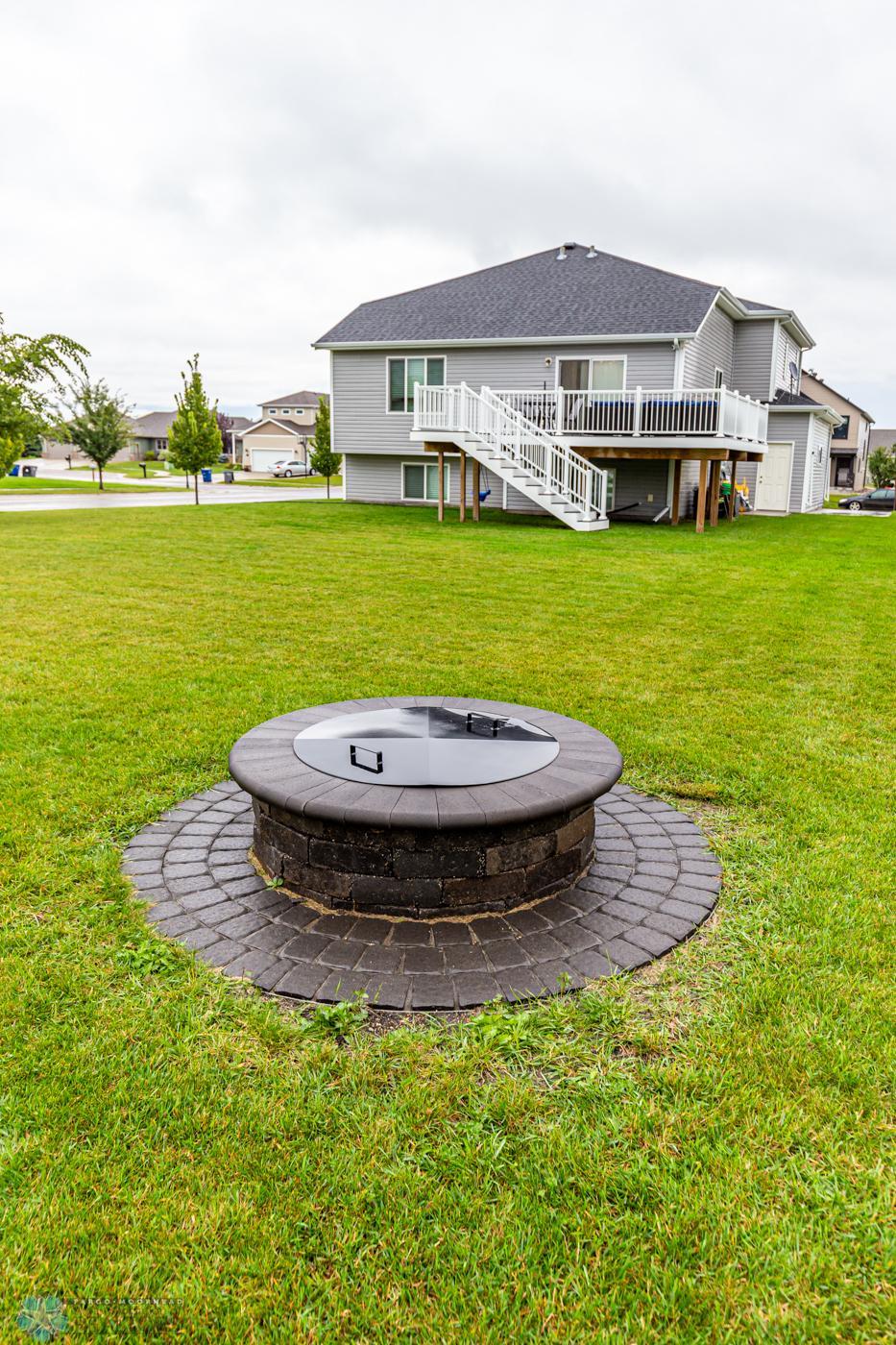 built-in firepit