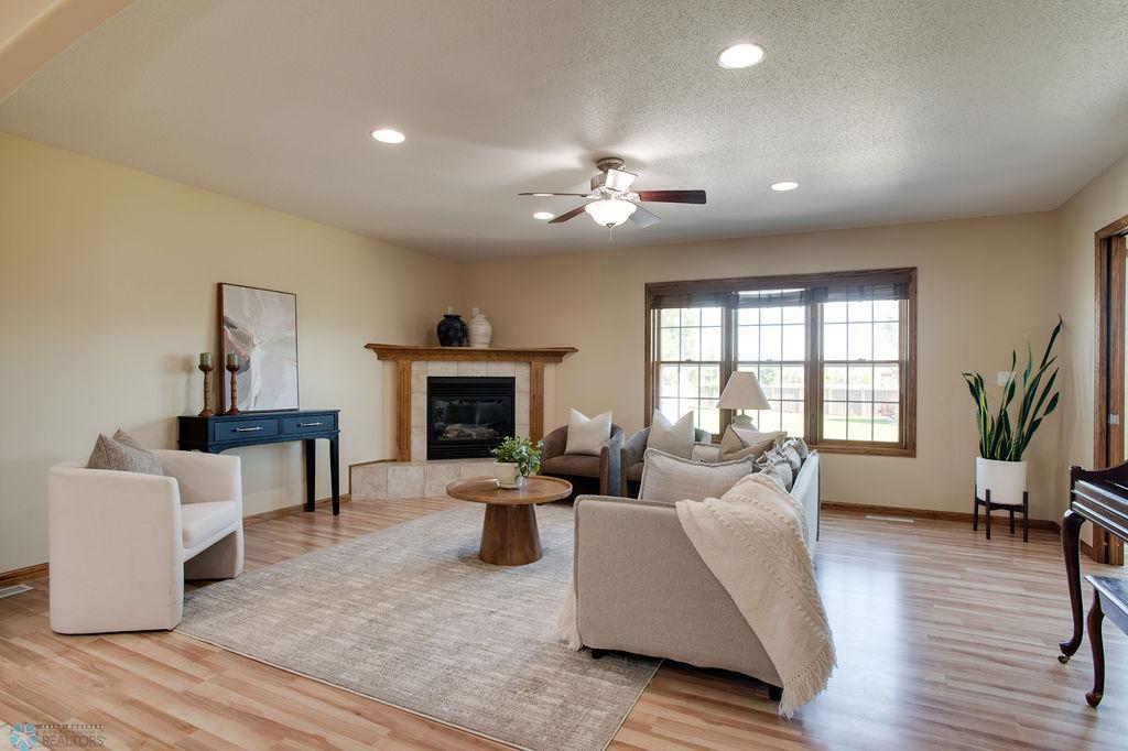 Living room with gas fireplace
