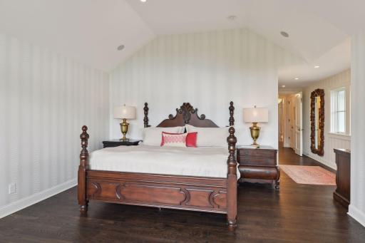 Master bedroom with valuted ceiling