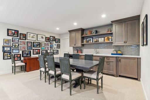 Wet bar in lower level