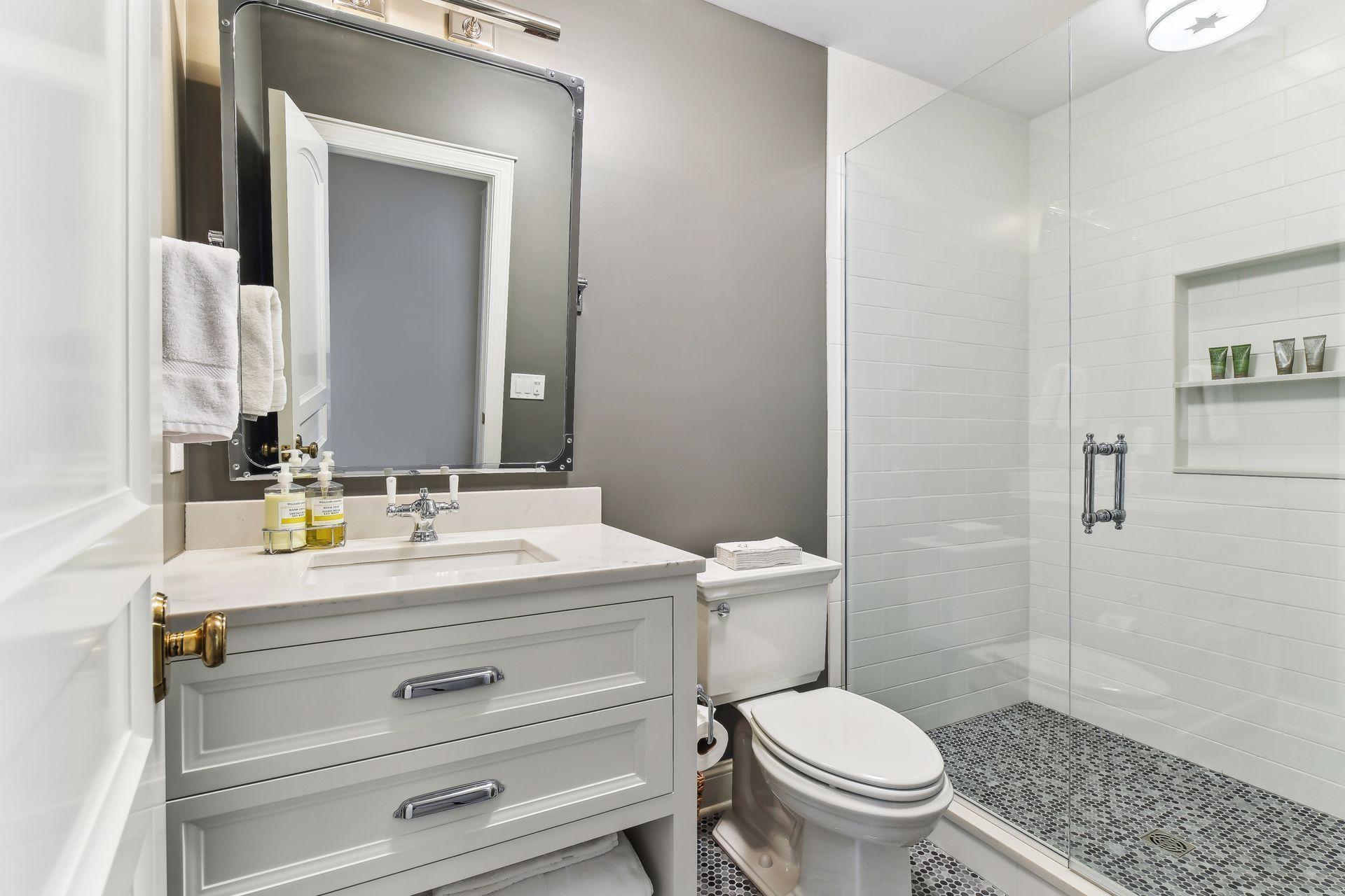 3/4 bath in lower level