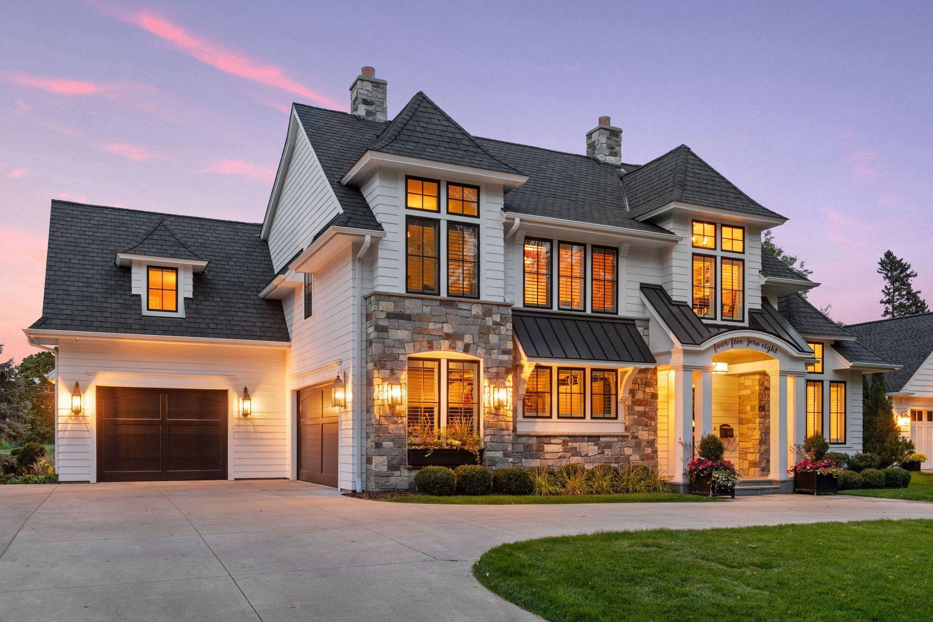 Front of home - 3 car garage