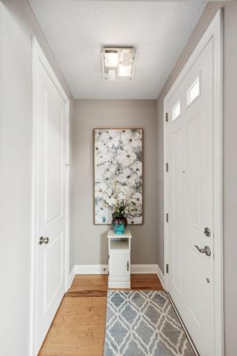 Welcome guests to your home, convenient front hall closet.