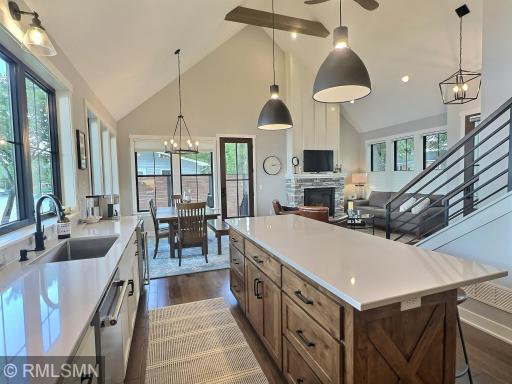 You'll never feel like you are missing out while prepping, kitchen opens to the dining room and living room.