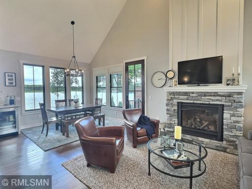 The floor plan was customized for this Lake Sylvia lot and features lake views from every corner you turn.