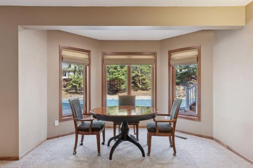 Gather for cards, games, or a quick snack after a dip in the pool!