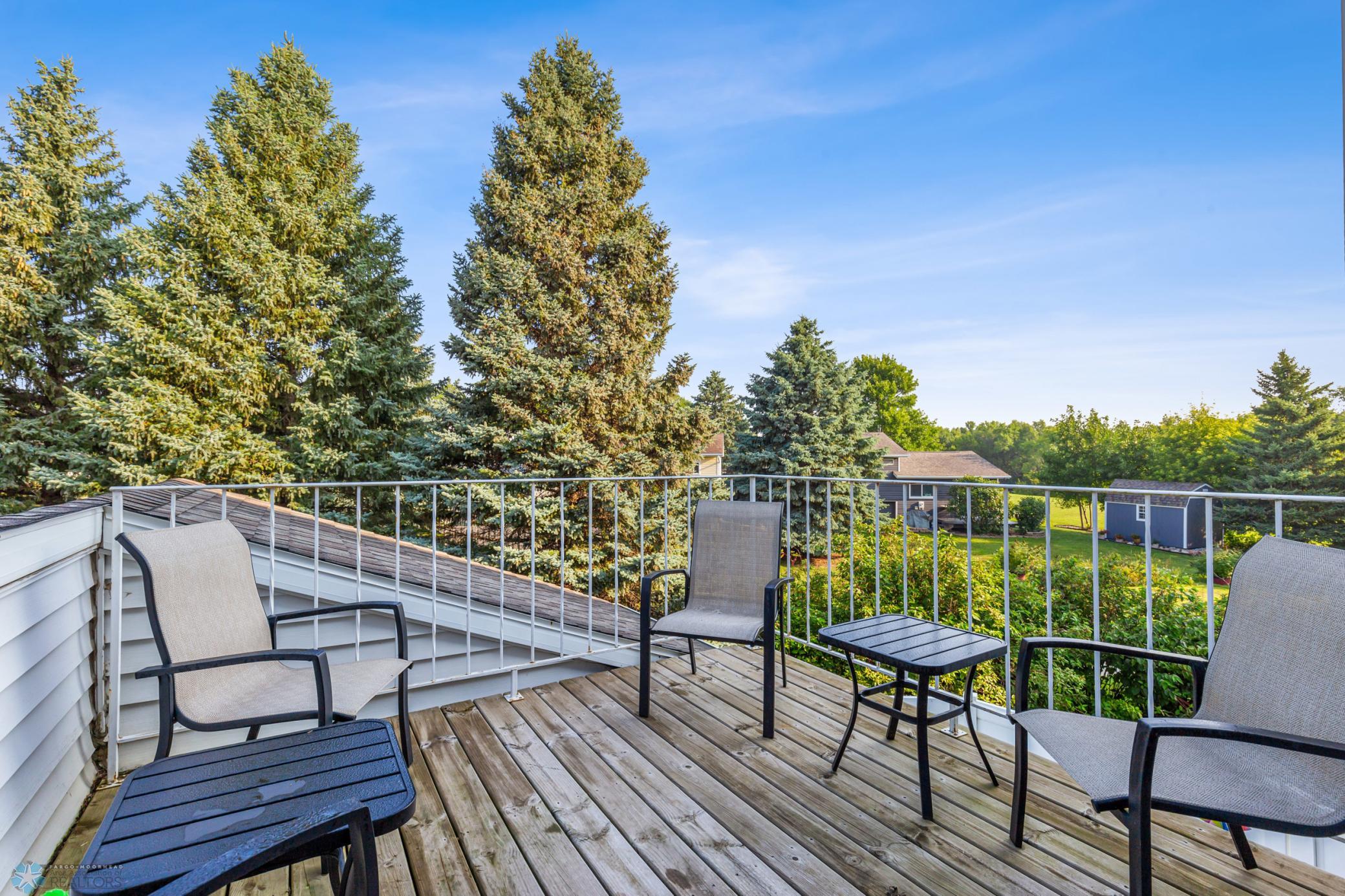 Large deck with nice views