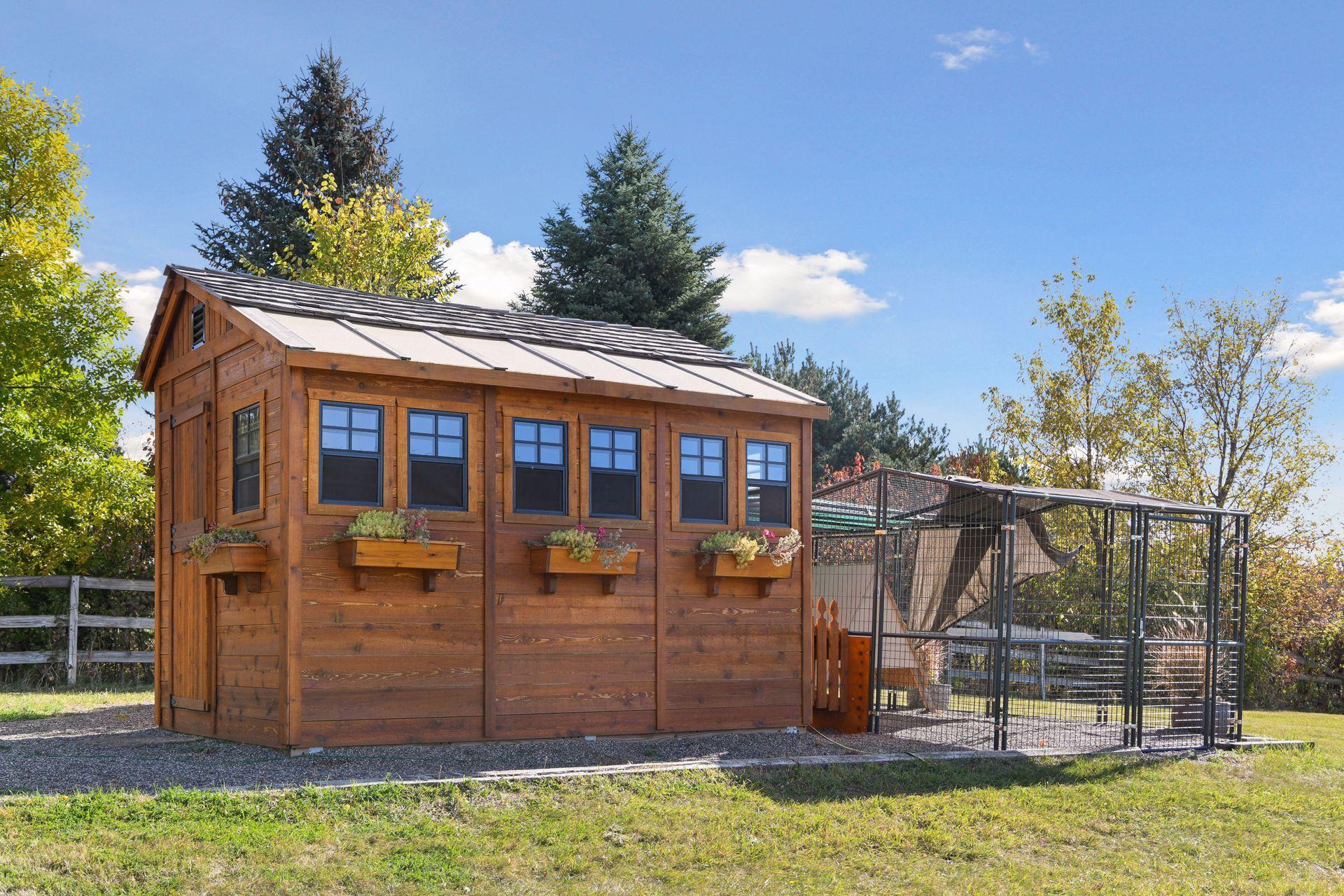 Outdoors you will find a charming chicken coop amongst the rolling acres.