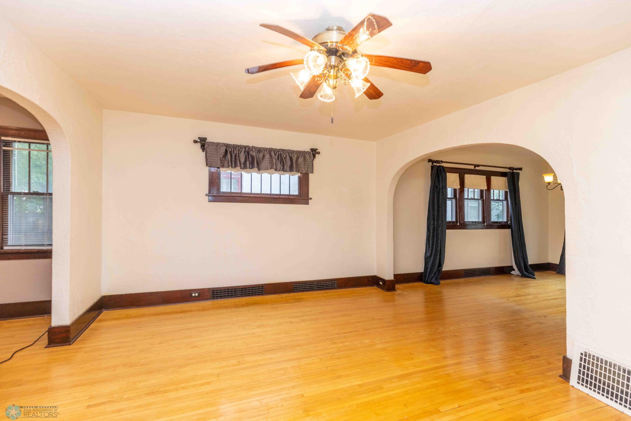 View of living room from the front door.