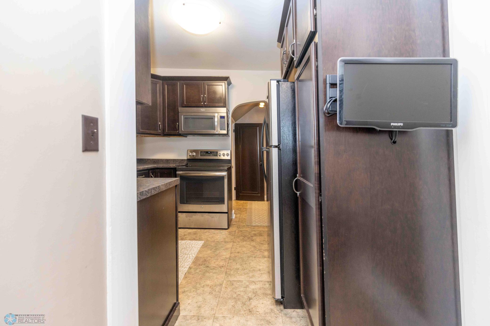 TV and swing mount included in breakfast nook