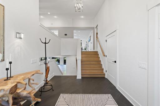 Welcoming flow into the main and lower level