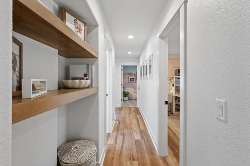 Bright and beautiful hallway leading to all 4 upper level bedrooms