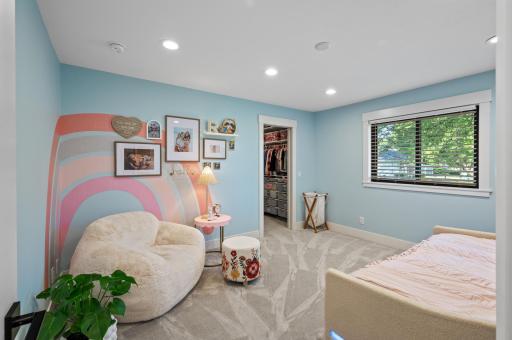 Bedroom 3 on the main level also features an exceptional walk in closet
