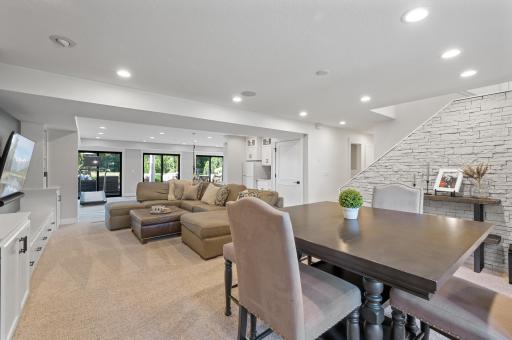 It most certainly does not feel like your traditional basement with all of this natural light