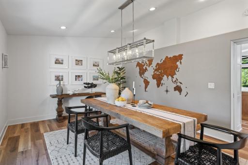 Custom world map is included in purchase of home