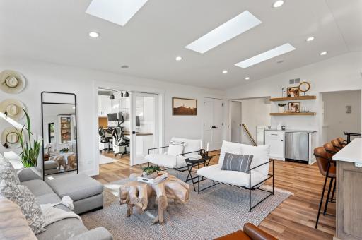 Another glimpse at the beautiful skylights tucked into the vaulted ceilings