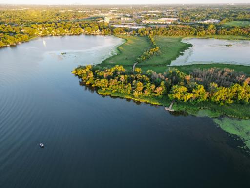 Eagle Lake has a charming channel that connects it to Pike Lake for even more exploring. There is also a fishing pier and lake shore walking/biking paths through the Eagle Lake Park preserve