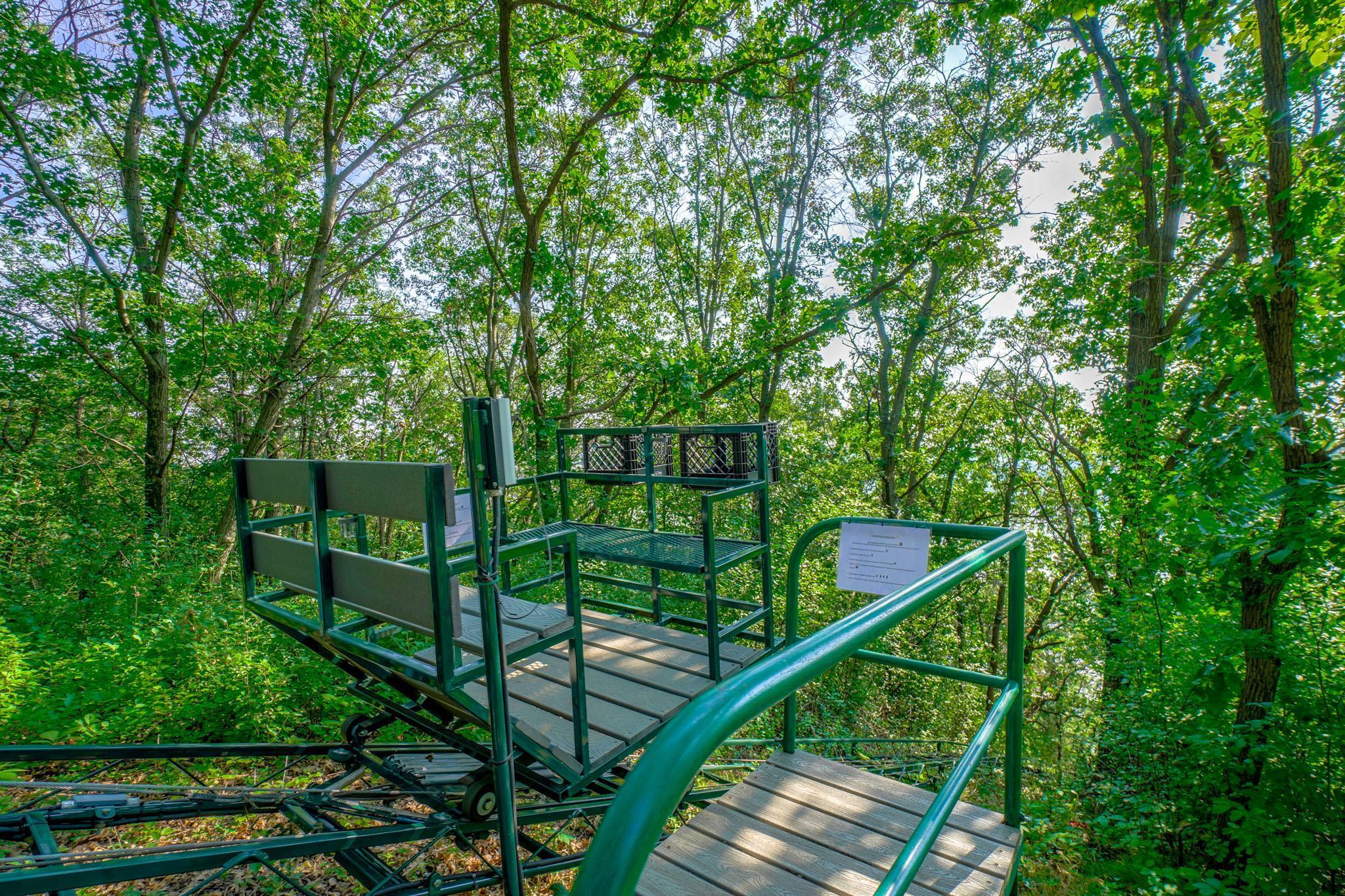 Newer tram takes you on a scenic ride to the river, the tram system receives maintenance each Spring and Fall to keep it running smoothly