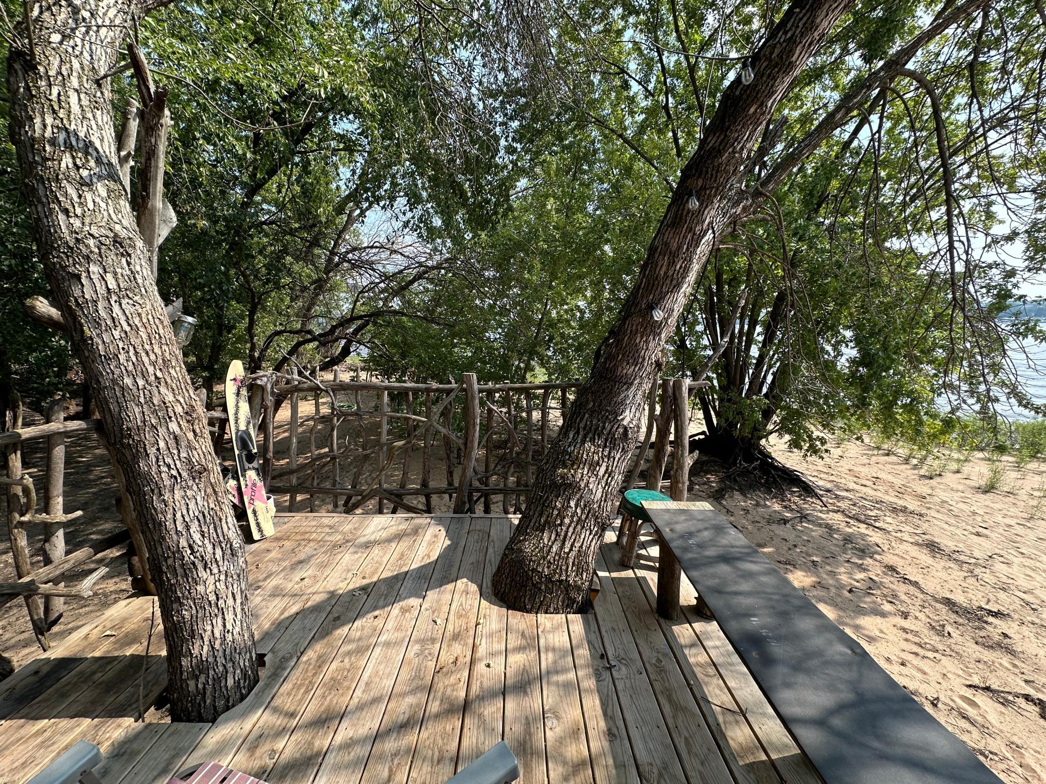 Lots of room in this not so rustic treehouse, current owners also use this space for winter storage of beach chairs, tents, etc.