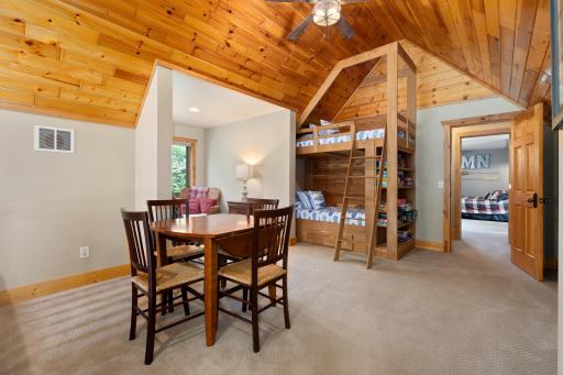Upper Level Loft Area Featuring Bunk Beds!