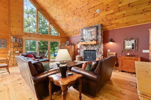 Living Room Area Features Includes a Gas, Stone Fireplace!