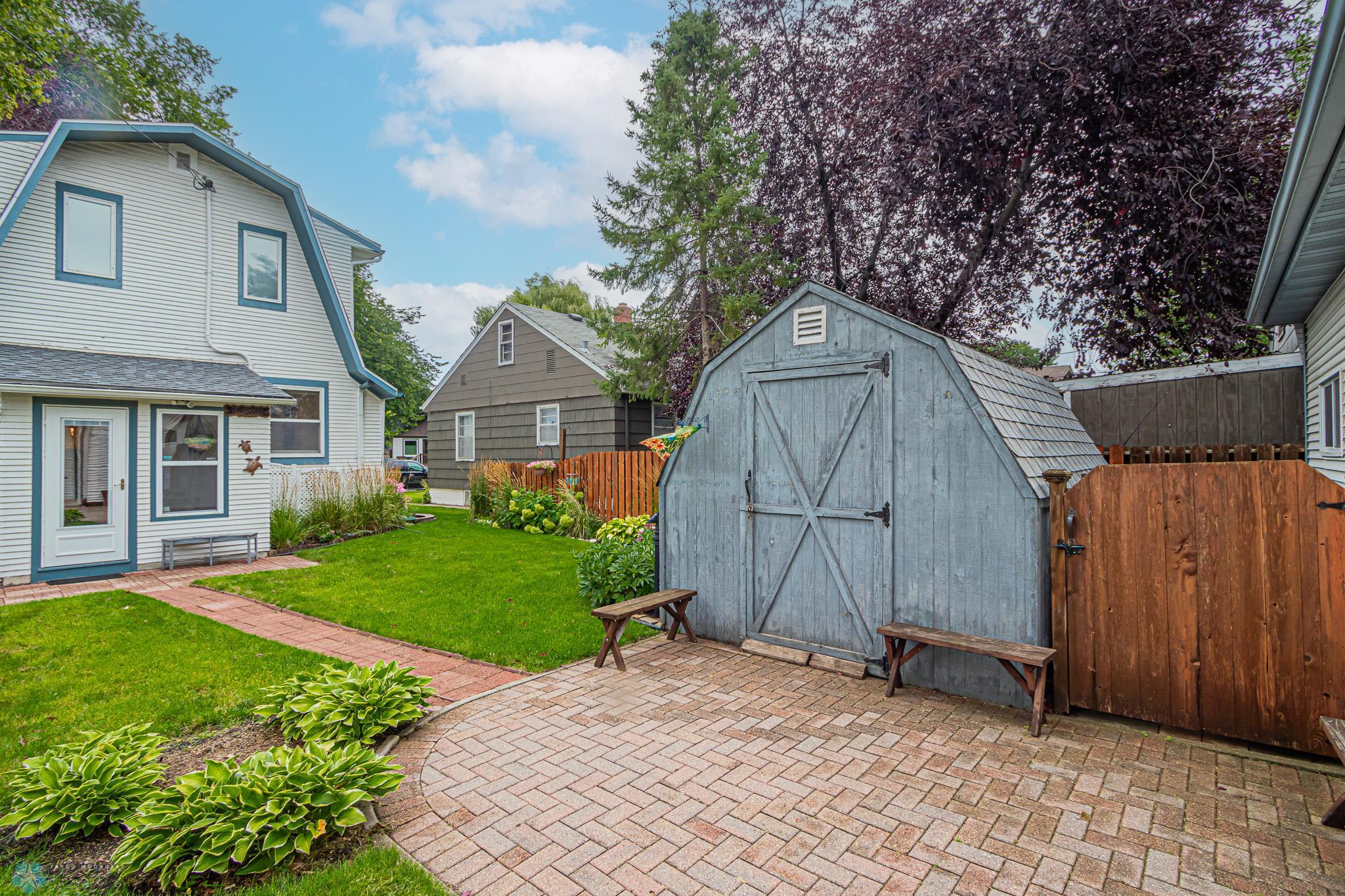 Backyard- patio and storage shed
