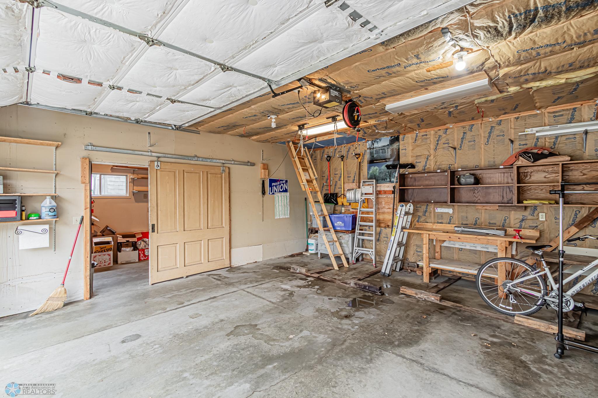 Garage- sliding door to shop area