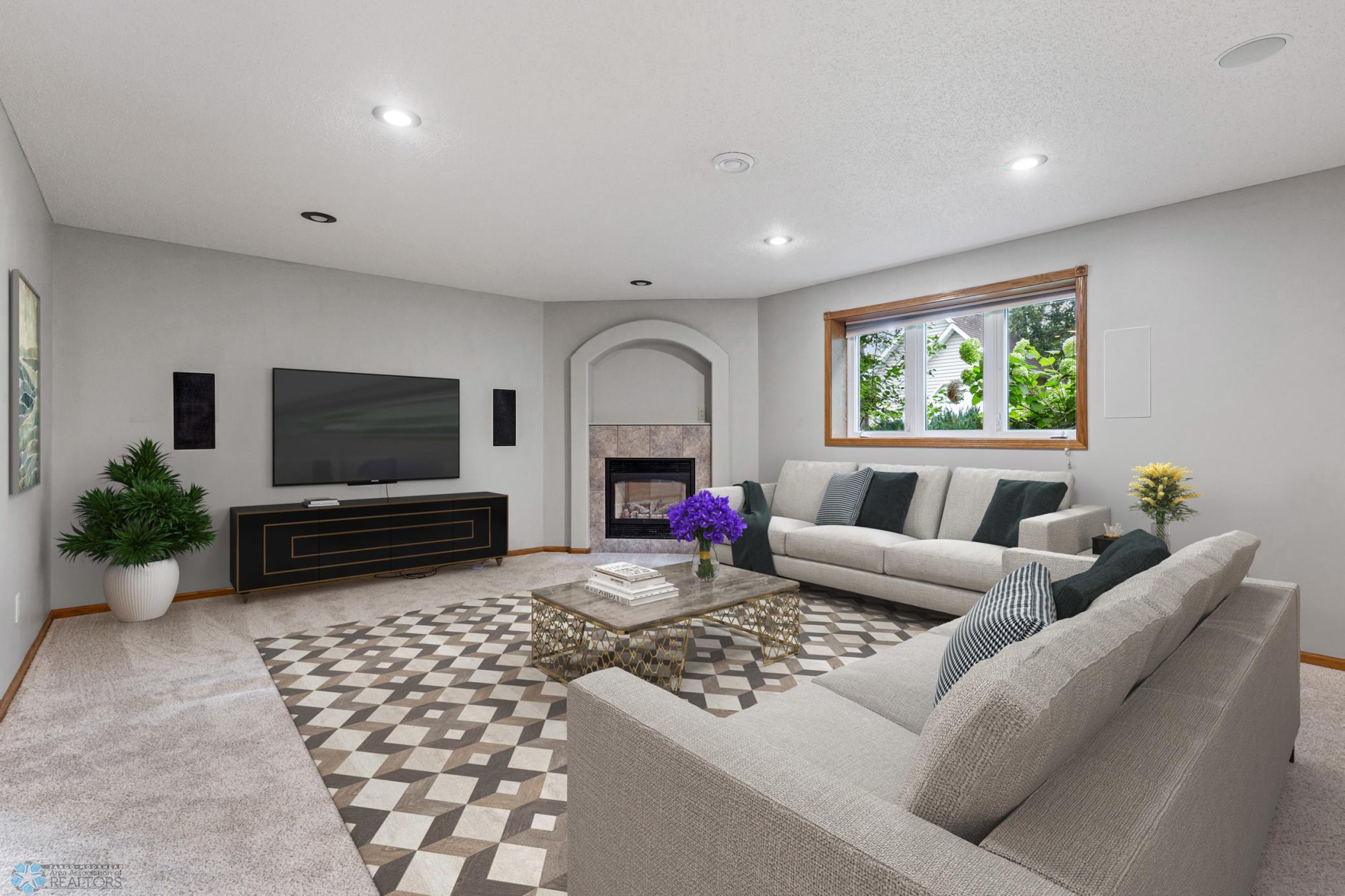 Virtually Staged Family Room